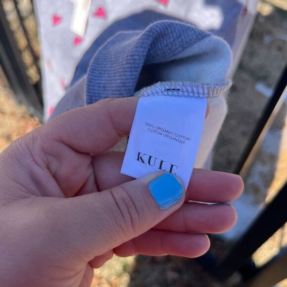 KULE Oversized All Over Hearts Sweatshirt NWT - Picture 7 of 10